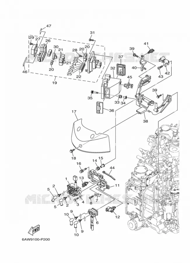 ELECTRISCH 2 Yamaha OUTBOARD ENGINES 350hp (257.4kW) 2016 LF350  LF350UCC-2016