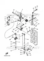 GASBEDIENING voor Yamaha L150F Left Hand, Electric Start, Remote Control, Power Trim & Tilt, Oil injection, Shaft 25