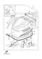KUIP BOVENSTE voor Yamaha L150F Left Hand, Electric Start, Remote Control, Power Trim & Tilt 2001