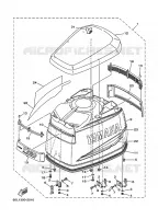 BOVENKAP voor Yamaha L250B Left Hand, Electric Start, Remote Control, Power Trim & Tilt, Oil injection, Shaft 25
