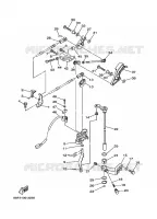 GASBEDIENING voor Yamaha LZ150P Left Hand, Electric Start, Remote Control, Power Trim & Tilt, Oil injection, Shaft 25