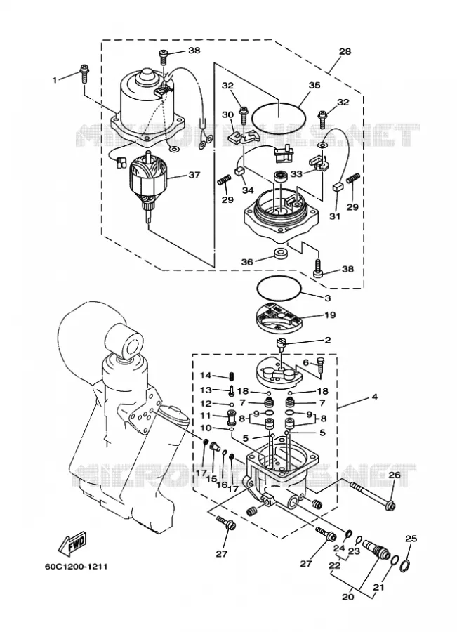 KANTELSYSTEEM MOTOR 2 Yamaha OUTBOARD ENGINES 200hp (147.1kW) 2006 LZ200  LZ200NETOX