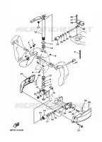 HOUDER 2 voor Yamaha Z150Q Electric Starter, Remote Control, Power Trim & Tilt, Oil injection, Shaft 20