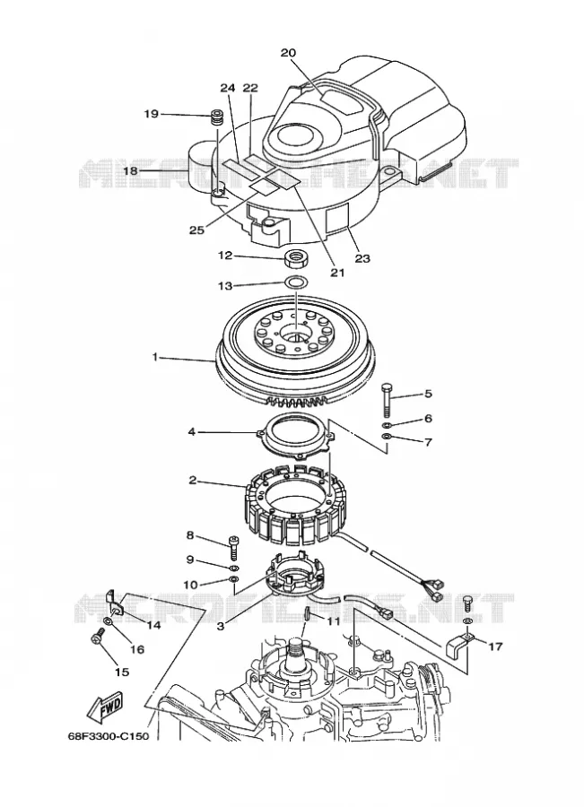 GENERATOR Yamaha OUTBOARD ENGINES 200hp (147.1kW) 2005 Z200  Z200NETOL