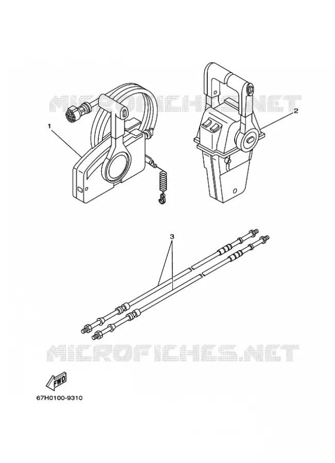 AFSTANDSBEDIENING Yamaha OUTBOARD ENGINES 200hp (147.1kW) 2004 Z200  Z200NETOL