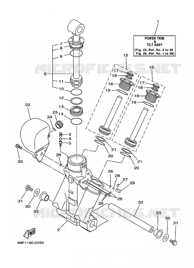 KANTELSYSTEEM MOTOR 1 Yamaha OUTBOARD ENGINES 200hp (147.1kW) 2004 Z200  Z200NETOL