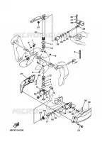 HOUDER 2 voor Yamaha Z200P Electric Starter, Remote Control, Power Trim & Tilt, Oil injection, Shaft 20