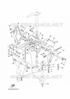 HOUDER 1 voor Yamaha Z250F Electric Starter, Remote Control, Power Trim & Tilt, Oil injection, Shaft 20