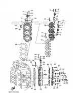 CILINDER / CARTERDELEN 2 voor Yamaha Z300A Electric Starter, Remote Control, Power Trim & Tilt, Oil injection, Shaft 25