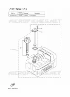 BENZINE TANK 1 voor Yamaha RIGGING FUEL-2014 2014