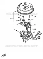 DYNAMO LAADSPOEL voor Yamaha 9.9D 2 Stroke 1986