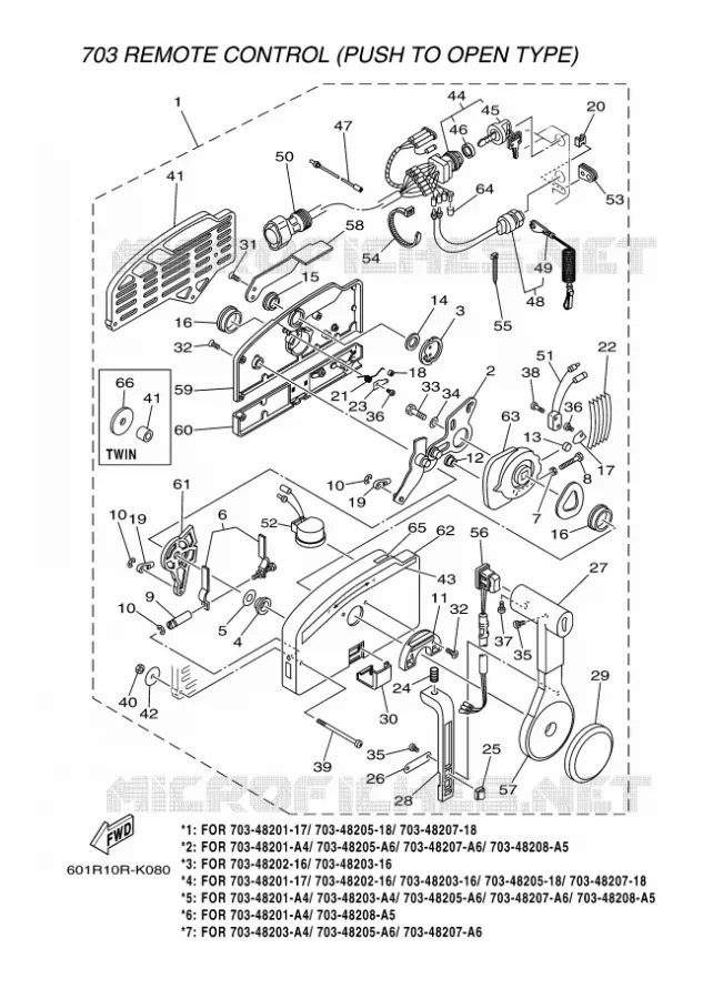 AFSTANDSBEDIENING 4 Yamaha OUTBOARD ENGINES 2011 2011 RIGGING REMOCON-2011  RIGGING REMOCON-2011