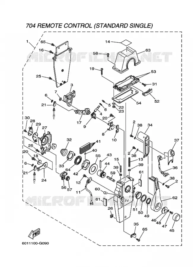 AFSTANDSBEDIENING 5 Yamaha OUTBOARD ENGINES 2011 2011 RIGGING REMOCON-2011  RIGGING REMOCON-2011