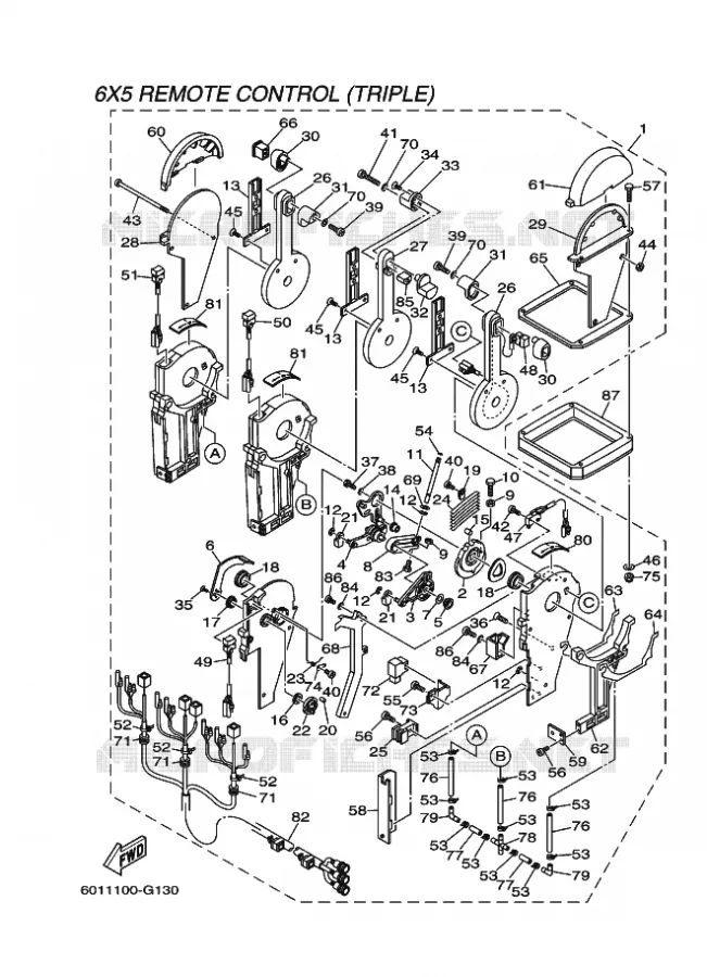 AFSTANDSBEDIENING 9 Yamaha OUTBOARD ENGINES 2011 2011 RIGGING REMOCON-2011  RIGGING REMOCON-2011