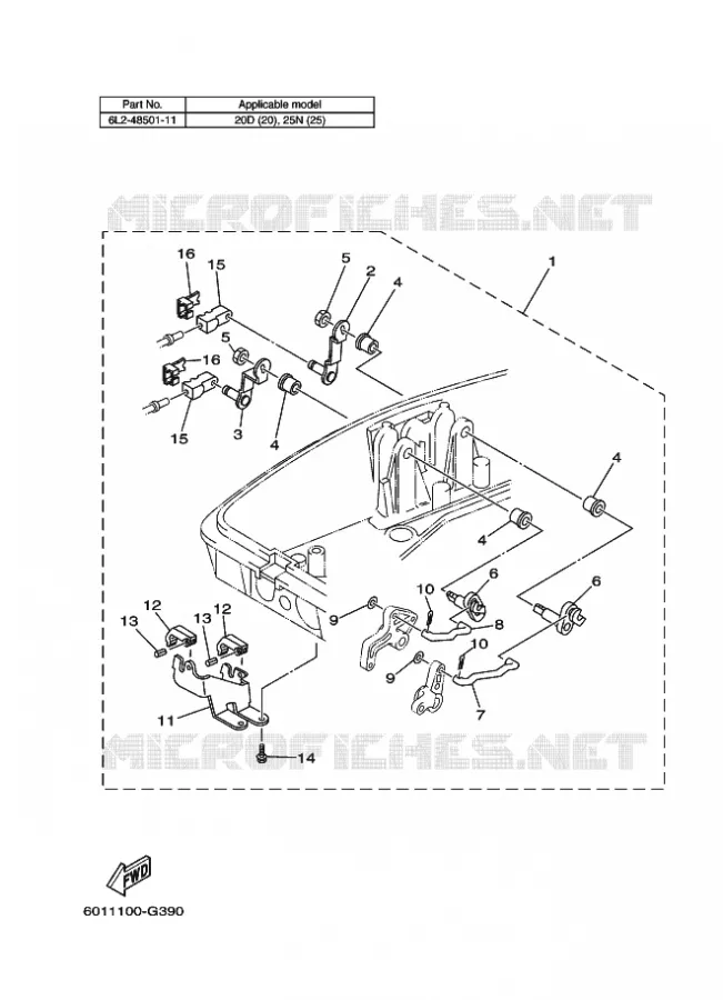 AFSTANDSBEDIENING BESLAG 3 Yamaha OUTBOARD ENGINES 2011 2011 RIGGING REMOCON-2011  RIGGING REMOCON-2011