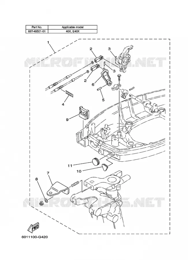 AFSTANDSBEDIENING BESLAG 6 Yamaha OUTBOARD ENGINES 2012 2012 RIGGING REMOCON-2012  RIGGING REMOCON-2012