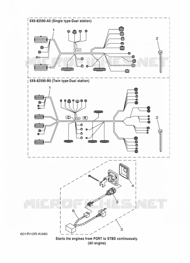 DBW AFSTANDSBEDIENING - ELEKTRISCHE ONDERDELEN 1 Yamaha OUTBOARD ENGINES 2012 2012 RIGGING REMOCON-2012  RIGGING REMOCON-2012