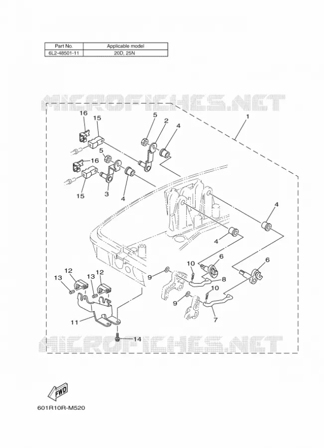 AFSTANDSBEDIENING BESLAG 3 Yamaha OUTBOARD ENGINES 2016 2016 RIGGING REMOCON-2016  RIGGING REMOCON-2016