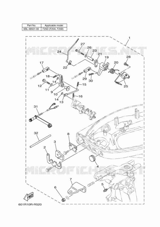 AFSTANDSBEDIENING BESLAG 7 Yamaha OUTBOARD ENGINES 2017 2017 RIGGING REMOCON-2017  RIGGING REMOCON-2017