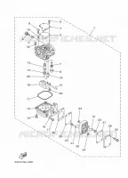 CARBURATEUR  voor Yamaha 9.9F Manual Starter, Tiller Handle, Manual Tilt, Shaft 15