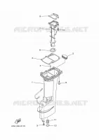 DEKSEL voor Yamaha 9.9F Enduro, Manual Starter, Tiller Handle, Manual Tilt, Pre-Mixing, Shaft 15