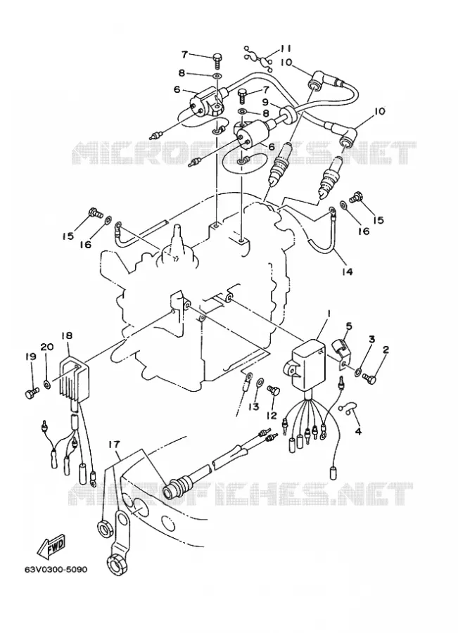 ELECTRISCH  Yamaha OUTBOARD ENGINES 9.9hp (7.3kW) 2011 9.9  9.9FMHL