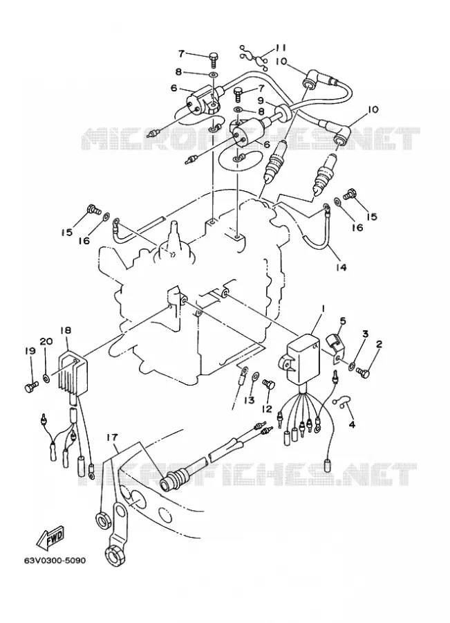 ELECTRISCH  Yamaha OUTBOARD ENGINES 9.9hp (7.3kW) 2011 9.9  9.9FMHS