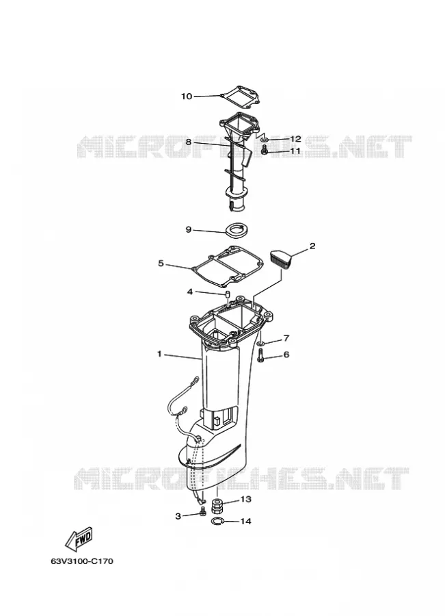DEKSEL Yamaha OUTBOARD ENGINES 9.9hp (7.3kW) 2010 9.9  9.9FMHL
