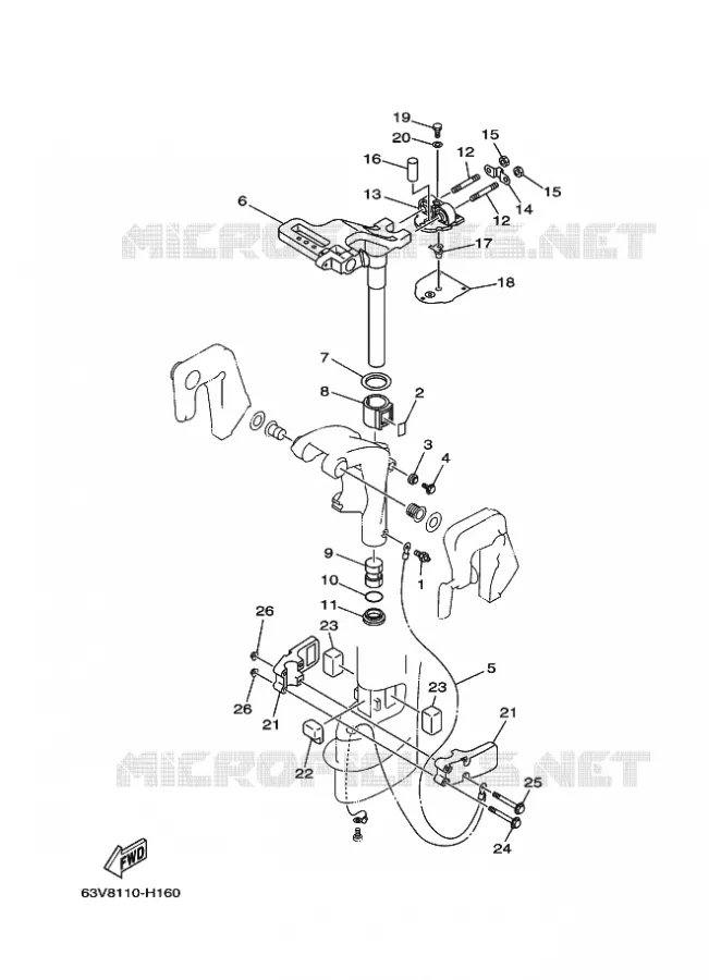 HOUDER 2 Yamaha OUTBOARD ENGINES 9.9hp (7.3kW) 2010 9.9  9.9FMHL