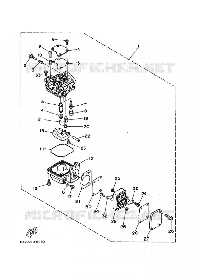 CARBURATEUR  Yamaha OUTBOARD ENGINES 9.9hp (7.3kW) 2009 9.9  9.9FMHL