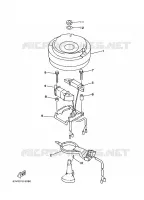 DYNAMO voor Yamaha 9.9F Manual Starter, Tiller Handle, Manual Tilt, Pre-Mixing, Shaft 20