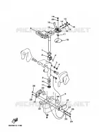 HOUDER 2 voor Yamaha 9.9F Manual Starter, Tiller Handle, Manual Tilt, Pre-Mixing, Shaft 20