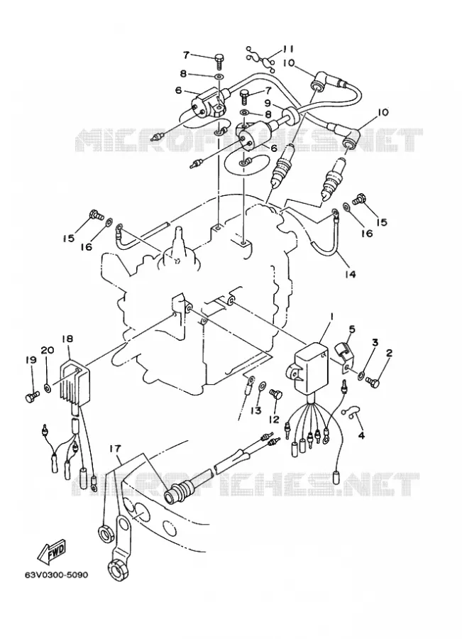 ELECTRISCH  Yamaha OUTBOARD ENGINES 9.9hp (7.3kW) 2012 9.9  9.9FMHL