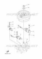 DYNAMO voor Yamaha E15D ENDURO, Manual Starter, Tiller Handle, Manual Tilt, Shaft 20
