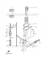 REPARATIESET 2 voor Yamaha E15D ENDURO, Manual Starter, Tiller Handle, Manual Tilt, Shaft 20