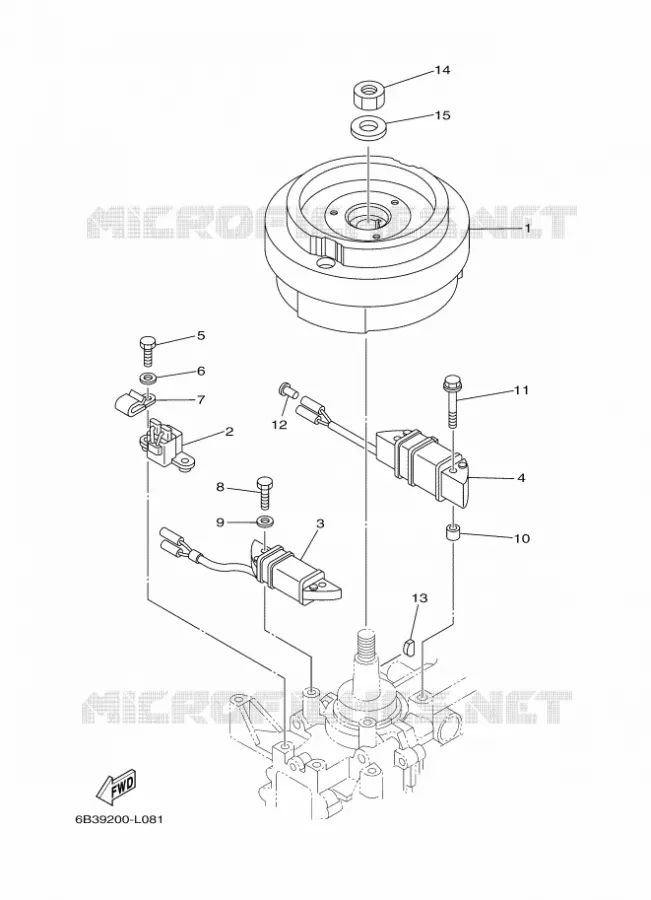 DYNAMO Yamaha OUTBOARD ENGINES 15hp (11.0kW) 2015 E15  E15DMHL