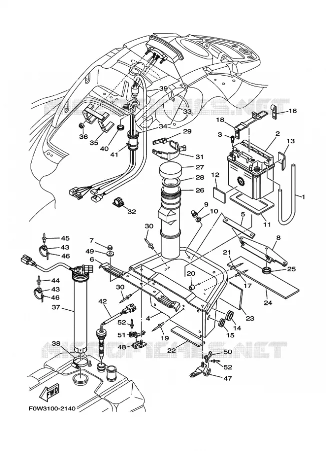 ELECTRISCH 2 Yamaha WAVERUNNER 800 2004 JET  GP800A-C