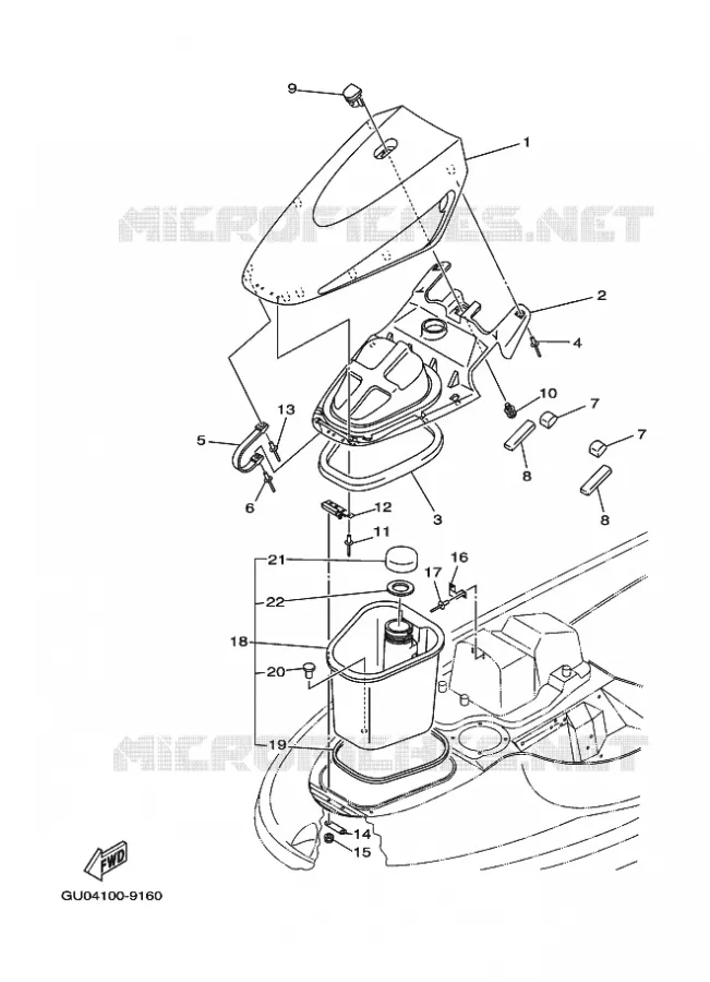 ENGINE HATCH 2 Yamaha Waverunner 760 2001 JET FOR GP760  JET FOR GP760