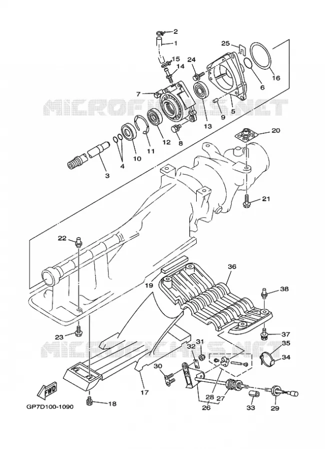 JET UNIT 2 Yamaha Waverunner 760 2001 JET FOR GP760  JET FOR GP760