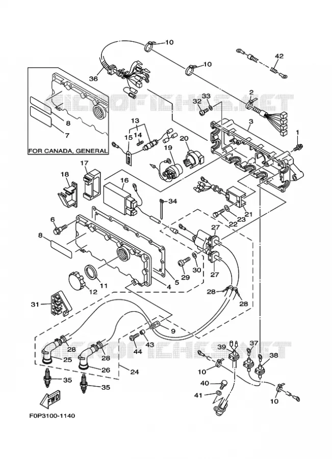 ELECTRISCH 1 Yamaha WAVERUNNER 800 2001 JET  JET FOR XA800