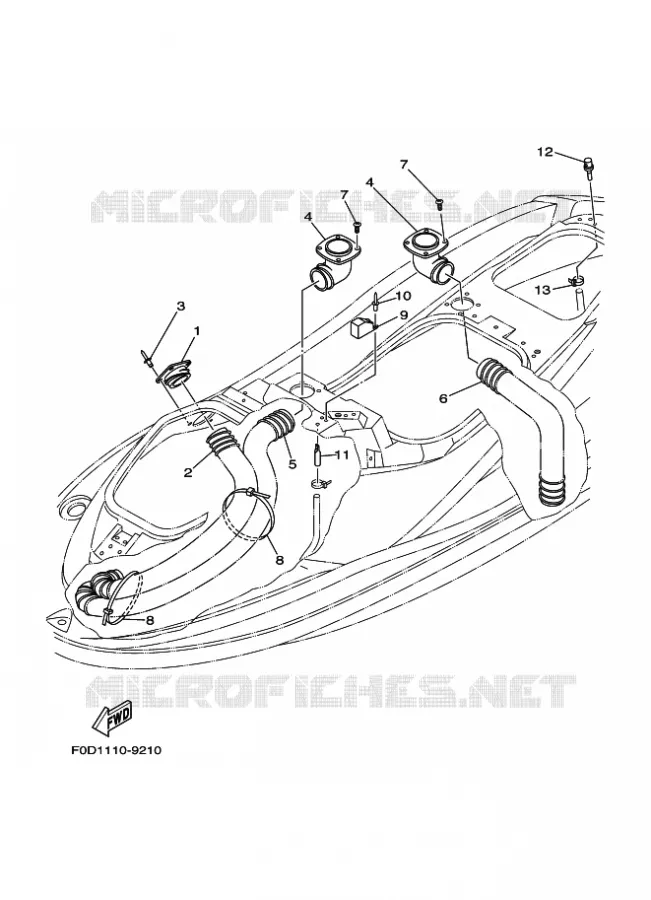 VENTILATION Yamaha WAVERUNNER 800 2001 JET  JET FOR XA800