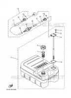 BENZINE TANK voor Yamaha E15D Enduro, Manual Starter, Tiller Handle, Manual Tilt, Pre-Mixing 2003