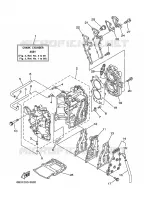 CILINDER / CARTERDELEN voor Yamaha E15D Enduro, Manual Starter, Tiller Handle, Manual Tilt, Pre-Mixing 2003