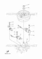 DYNAMO voor Yamaha E15D Enduro, Manual Starter, Tiller Handle, Manual Tilt, Pre-Mixing, Shaft 20