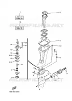 REPARATIESET 2 voor Yamaha E15D Enduro, Manual Starter, Tiller Handle, Manual Tilt, Pre-Mixing, Shaft 20