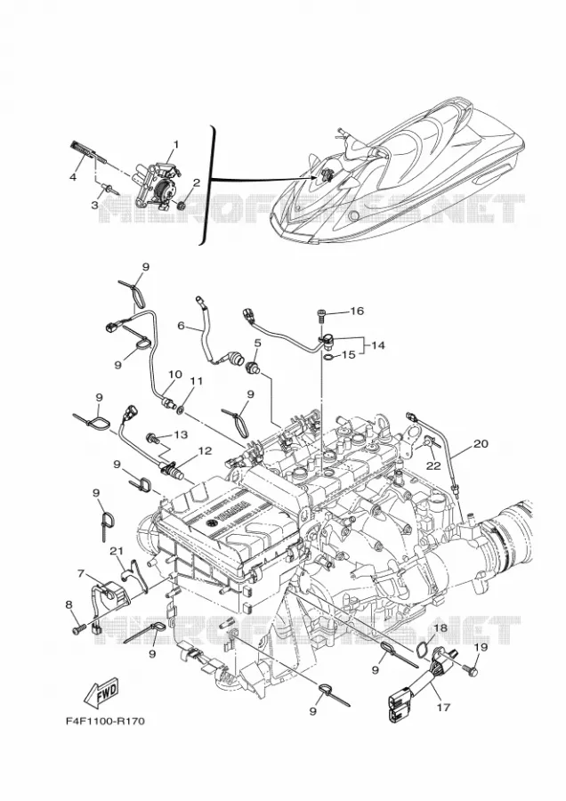 ELECTRISCH 2 Yamaha WAVERUNNER 1050 2016 VX1050E-R  VX1050E-R