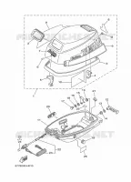 KUIP BOVENSTE voor Yamaha E8D Enduro, Manual Starter, Tiller Handle, Manual Tilt, Pre-Mixing, Shaft 15