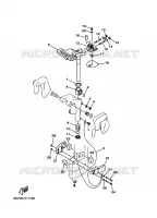 HOUDER 2 voor Yamaha 15F 2 Stroke, Manual Starter, Tiller Handle, Manual Tilt, Pre-Mixing 2002