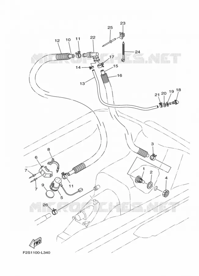 BILGE PUMP Yamaha WAVERUNNER 1800 2018 FX  FB1800-T