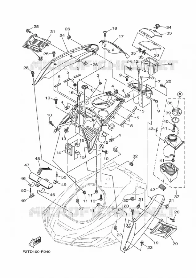 ENGINE HATCH 1 Yamaha WAVERUNNER 1800 2018 FX  FB1800-T